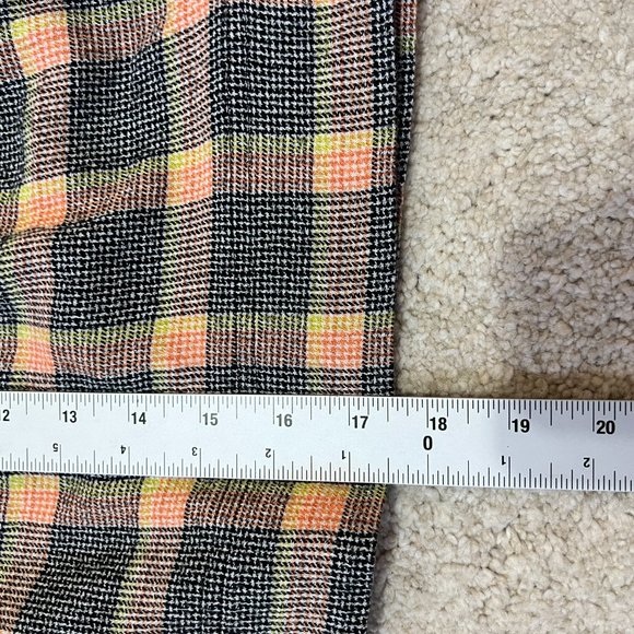 Free People We the Free Running Wild Plaid Wrap Top Size XS Frayed Collared - Picture 10 of 10